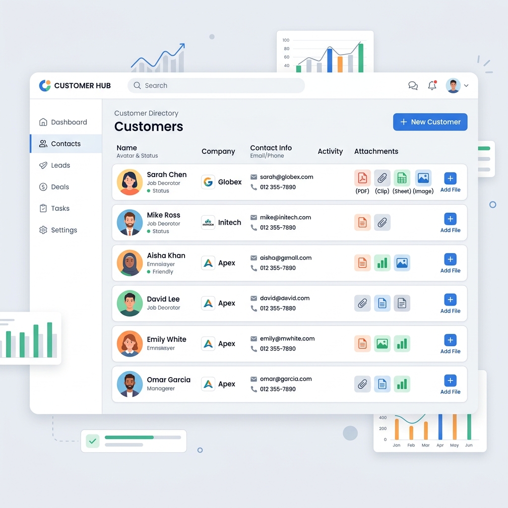 Cadastro de Clientes e CRM Marmu