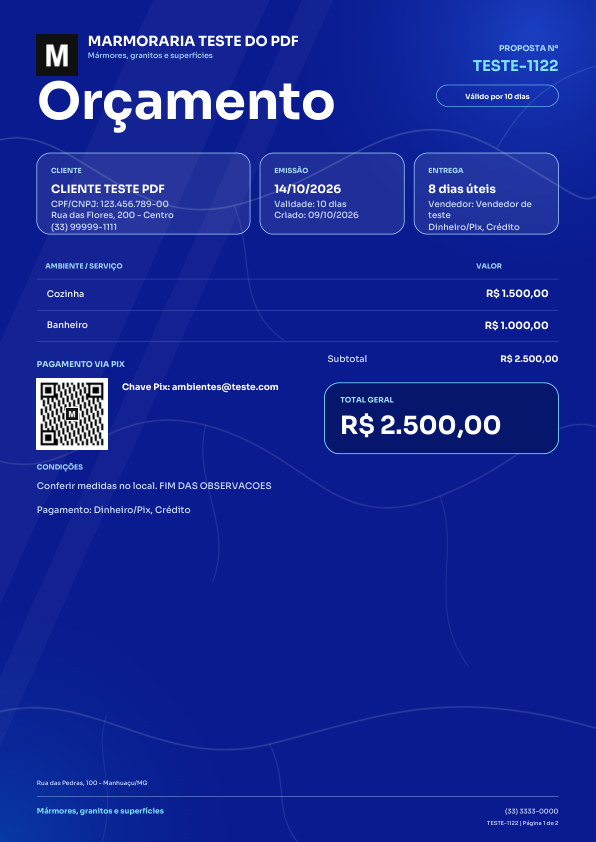 Exemplo do modelo de PDF Neon